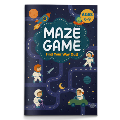 Maze Game Find Your Way Out ages 6-9 cover