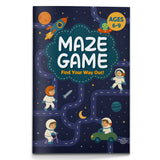 Maze Game, Find Your Way Out Activity Book for Kids Ages 6–9, Fun Maze Puzzle Book with Pathfinding Challenges, Problem Solving, Visual Thinking, and Focus Building