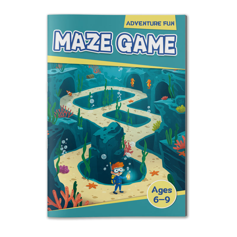 Intermediate Maze Workbook Longer Paths Ages 6 to 9 cover
