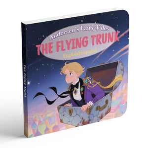The Flying Trunk English-Spanish bilingual Andersen fairy tale book cover