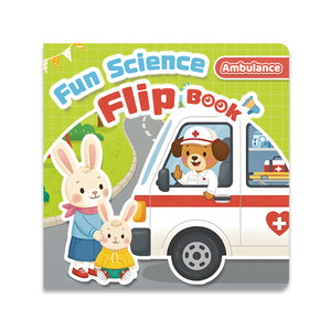 Fun Science Flip Book Ambulance interactive picture book for kids cover