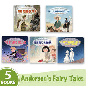 Andersen Fairy Tales English-Spanish bilingual adventure 5-book set display