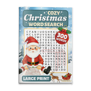 Cozy Christmas Word Search for Adults cover