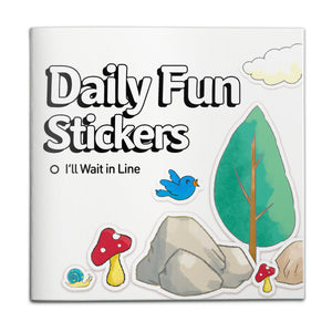 Daily Fun Stickers I'll Wait in Line picture book cover