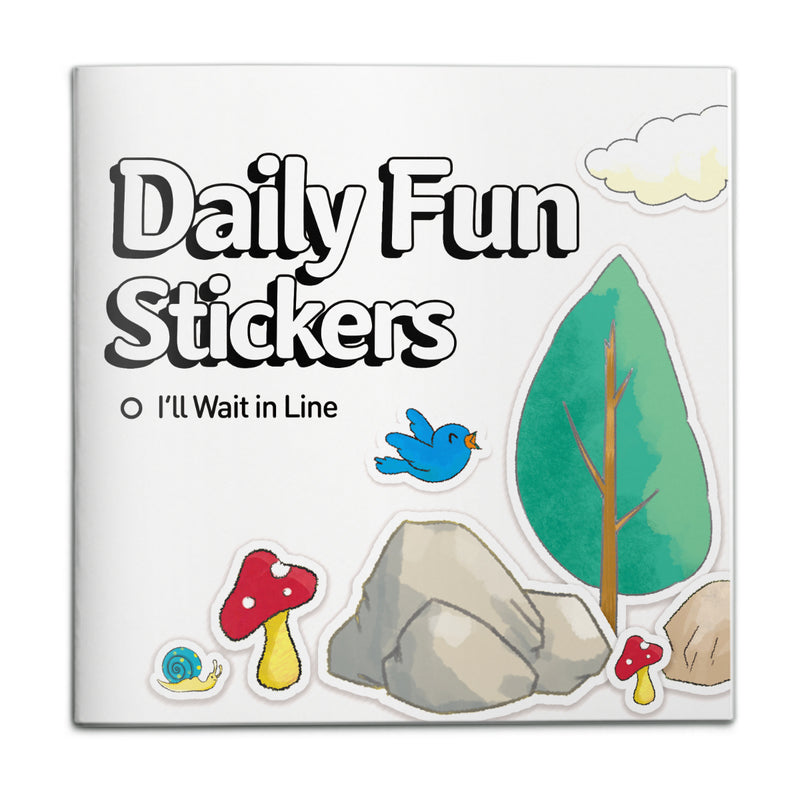 Daily Fun Stickers I'll Wait in Line picture book cover