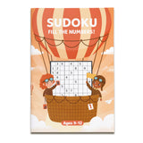 Printed four-book fill-the-numbers sudoku workbook bundle