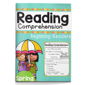 Four Seasons Reading Comprehension Workbook Collection, Spring Summer Autumn Winter English Reading Practice, Seasonal Stories and Question Activities for Kids
