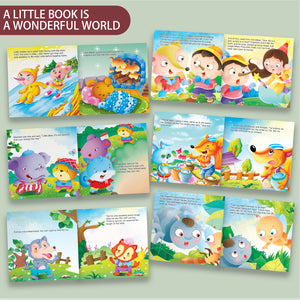 Selected Fairy Tales 5-Book Set for Kids, Children’s Picture Story Book Collection Featuring Pinocchio, The Cat and the Mouse, The Snow Child, The Fox and the Wolf, and The Fox Borrows the Tiger’s Power