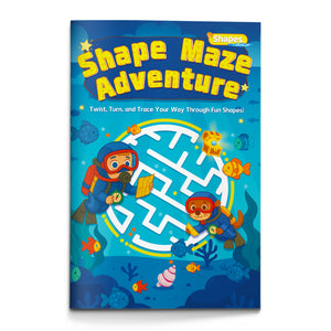 Shape Maze Adventure for Kids, Shapes Learning Maze Activity Book for Early Geometry, Fine Motor Skills, Visual Thinking, and Preschool Fun