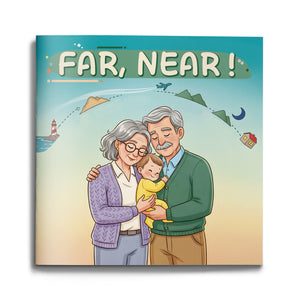 Far Near opposites picture book for toddlers cover