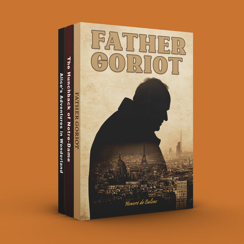 Father Goriot Classic Literature 3-book Se + the Red and the Black Classic 3-Book Set + the Hunchback of Notre-dame Classic 3-book: 3-Book S main cover and printed book set view, image 1, bundle ISBN 9798900663937