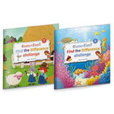 Children's Find the Difference Activity Bo + Kids Spot the Difference Puzzle Book: 2-Book Set main cover and printed book set view, image 1, bundle ISBN 9798904661595