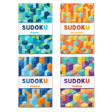 Student using geometric Sudoku puzzle books for brain training