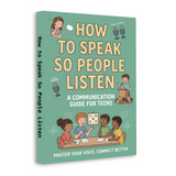 Communication book for teens with illustrated student characters