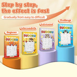 Animal Sudoku Puzzle Books: 4-Level Logic Set product image 13 showing printed book details for screen-free reading and learning