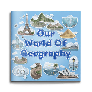 Our World of Geography picture book for kids cover