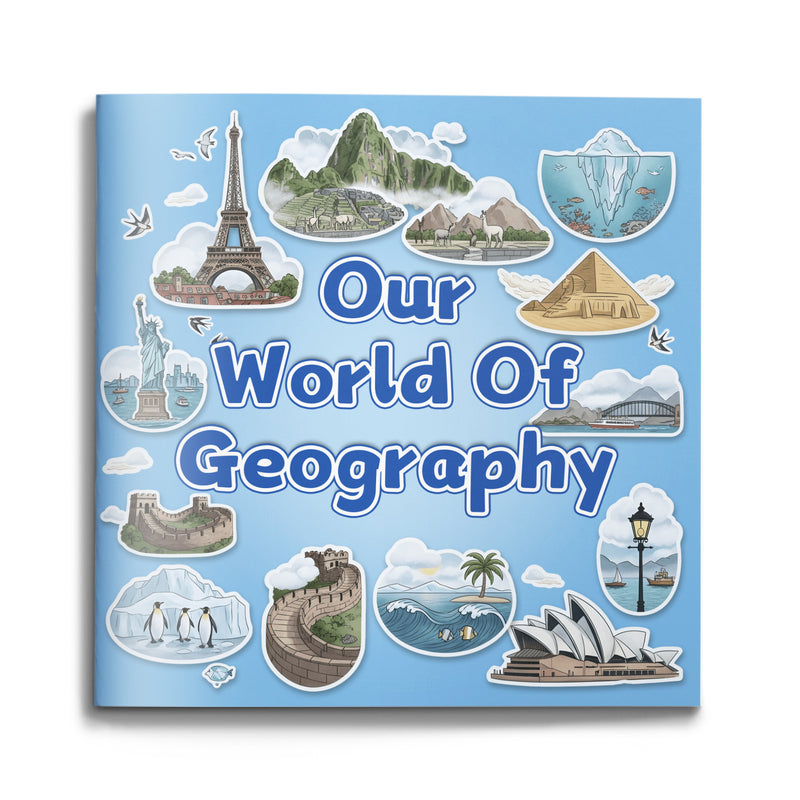 Our World of Geography picture book for kids cover