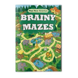 Brainy Mazes Zoo Adventure Book for Kids, Animal Park Pathfinding Puzzle Book with Focus Training, Logic Skills, Problem-Solving, and Brain-Building Fun