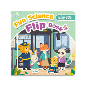 Fun Science Flip Book City Bus interactive picture book for kids cover