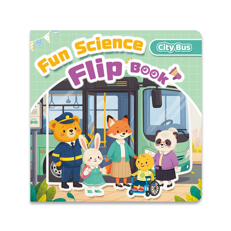 Fun Science Flip Book City Bus interactive picture book for kids cover