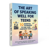 Speaking well book for teens shown in desk lifestyle mockup