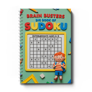 Brain Busters Sudoku puzzle pages for number logic games