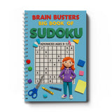 Brain Busters Sudoku Book for Kids Ages 3–12, 4-Book Progressive Puzzle Workbook Bundle, Beginner to Challenge Level Number Logic Games for Focus, Critical Thinking and Problem-Solving Skills