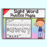 Sight Word Trace Cut and Paste Workbook for Kids cover