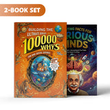 Building the Ultimate Brain 100000 Whys Sc + Interesting Facts for Curious Minds: 2-Book Set main cover and printed book set view, image 1, bundle ISBN 9798900665344