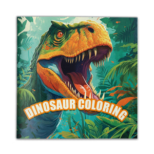 Dinosaur Coloring Book for Kids, Detailed Prehistoric Animal Art Book for Creativity, Fine Motor Skills, and Fun Learning
