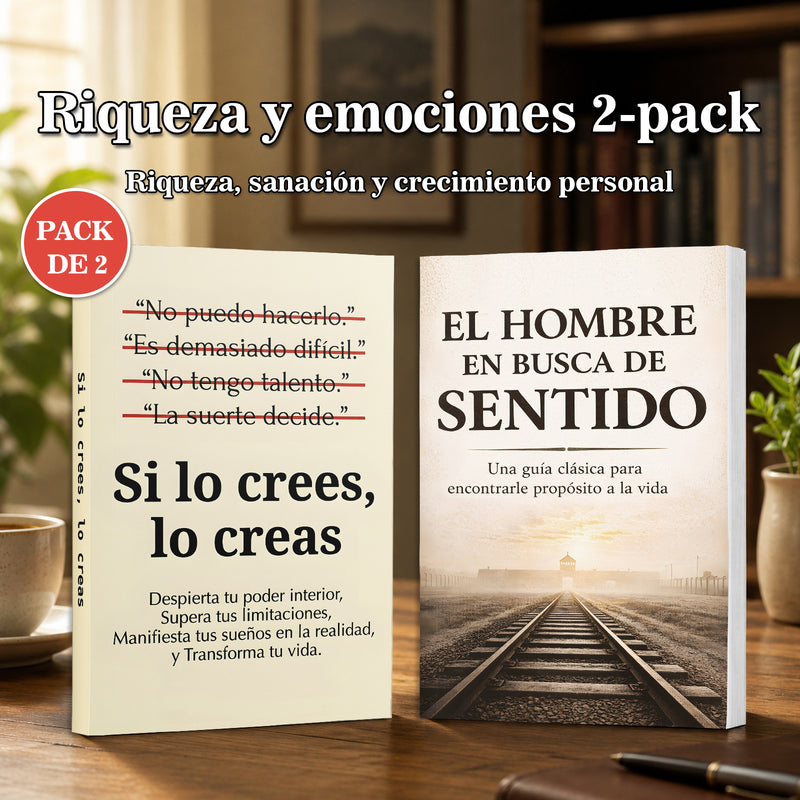Spanish Meaning and Positive Mindset 2-Book Set main printed book set image, image 1, bundle ISBN 9798904663315