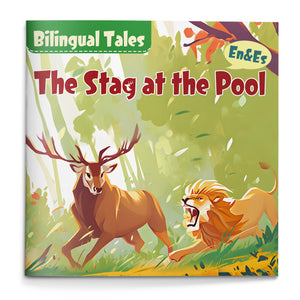 The Stag at the Pool English-Spanish Fable Book cover