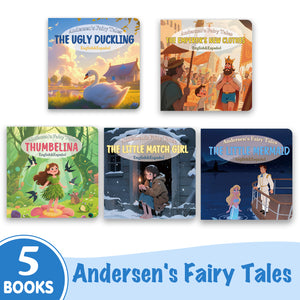 Andersen Fairy Tales English-Spanish bilingual 5-book set display