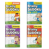 Family using Brainy Sudoku for Kids workbooks together