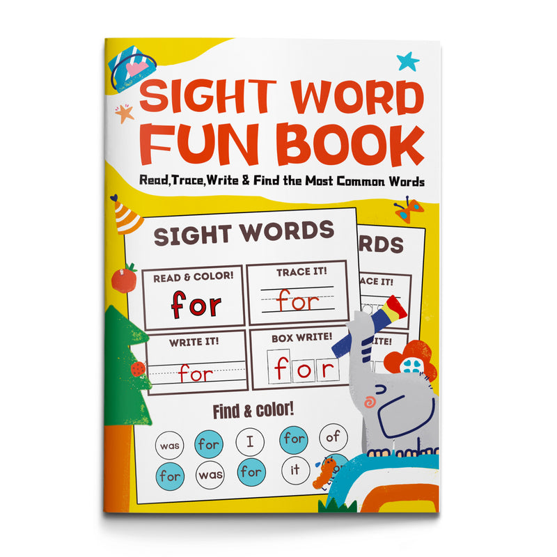 Sight Words Workbook Read Color Trace and Write cover