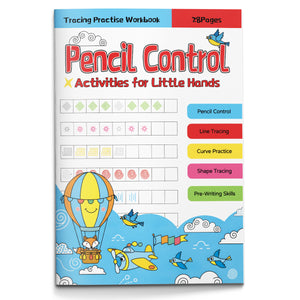 Pencil Control Activities for Little Hands, Pre-Writing Skills Workbook for Kids with Line Tracing, Curve Practice, Shape Tracing, Fine Motor Development, and Preschool Kindergarten Learning