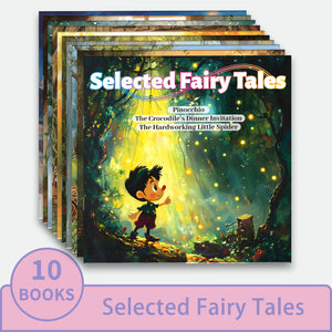 Selected Fairy Tales 10-Book Set for Kids, Children’s Story Collection for Family Reading, Imagination, Character Learning, and Bedtime Story Fun