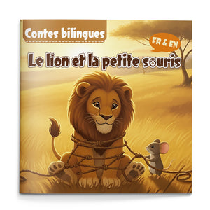 The Lion and the Little Mouse French-English Book cover