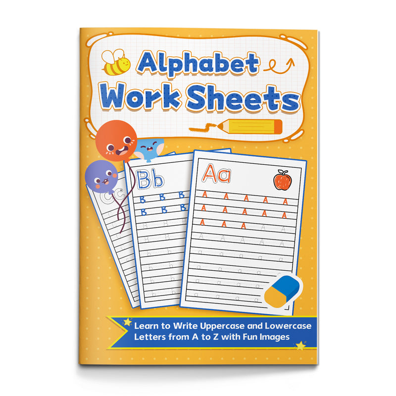 Alphabet Worksheets uppercase and lowercase practice cover