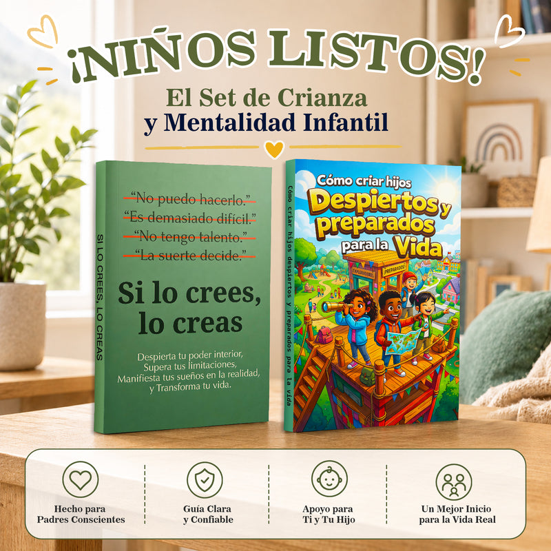 Spanish Parenting and Positive Mindset 2-Book Set physical printed book set image 1, bundle ISBN 9798904664398