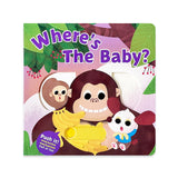 Where's The Baby Push and Pull Board Book cover with bright animal artwork