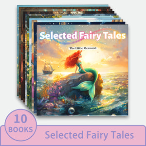 Selected Fairy Tales 10-Book Set for Kids, Children’s Story Collection for Family Reading, Imagination, Character Learning, and Bedtime Story Fun