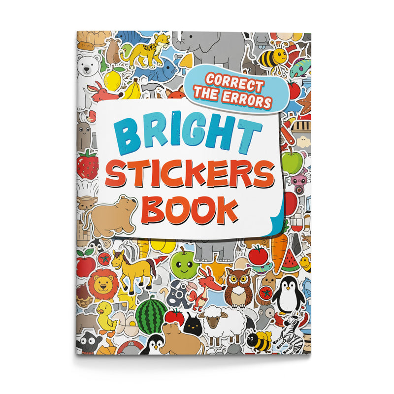 Correct the Errors Bright Stickers Book cover for kids