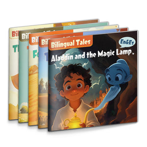 Bilingual Storybook Collection: 5-Book Set main cover and printed book set view, image 1, bundle ISBN 9798900665719
