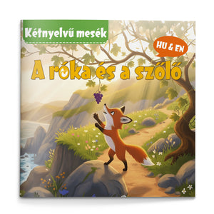 The Fox and the Grapes Hungarian-English Book cover
