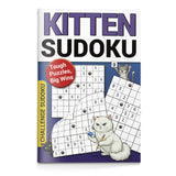 Children's kitten number logic workbooks with clear lines