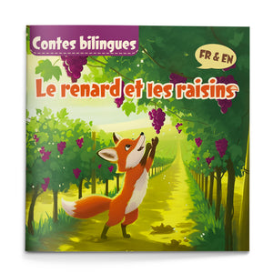 The Fox and the Grapes French-English Fable Book cover