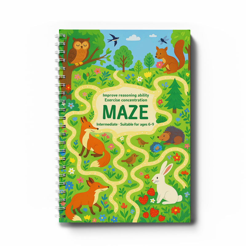 Intermediate Maze Puzzle Forest Animals cover