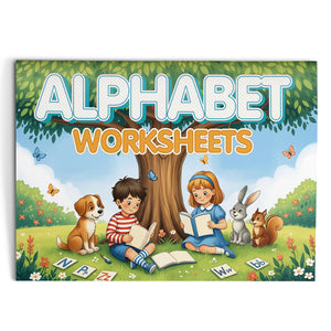 Alphabet Worksheets Trace Read Copy cover