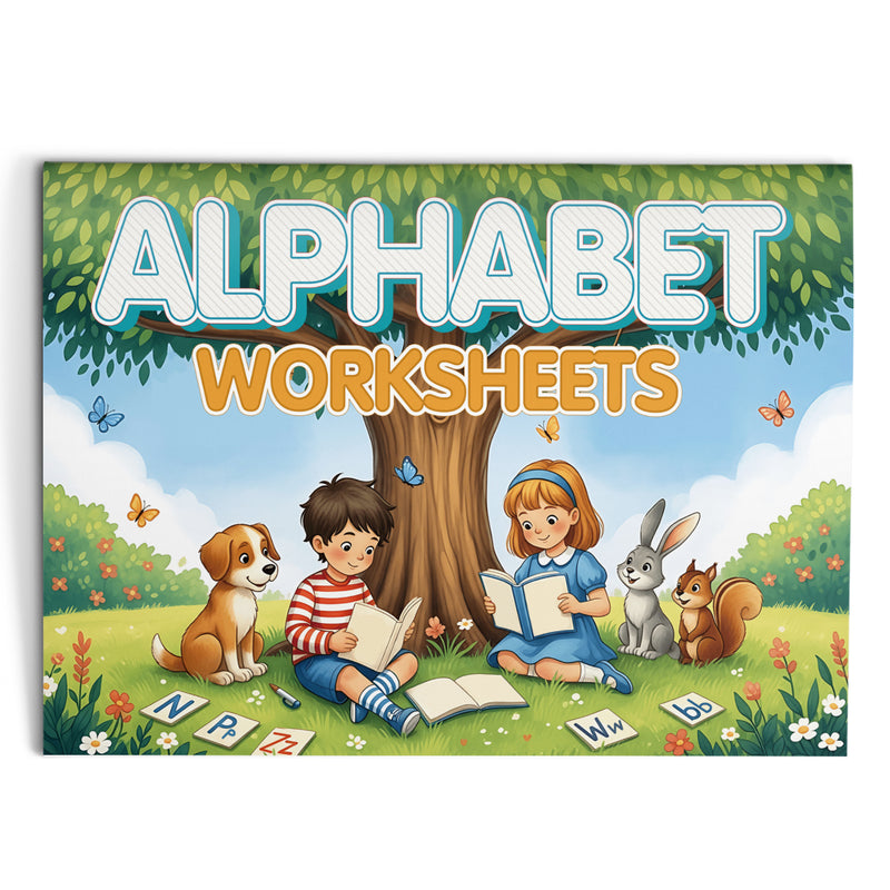 Alphabet Worksheets Trace Read Copy cover